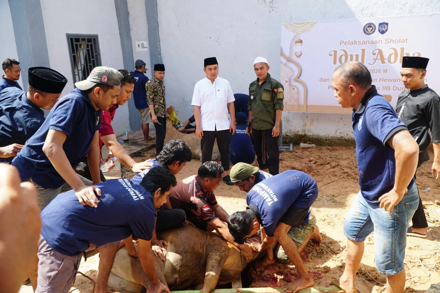 Penuh Khidmat, Rutan Dumai Gelar Sholat Idul adha dan Penyembelihan Hewan Kurban
