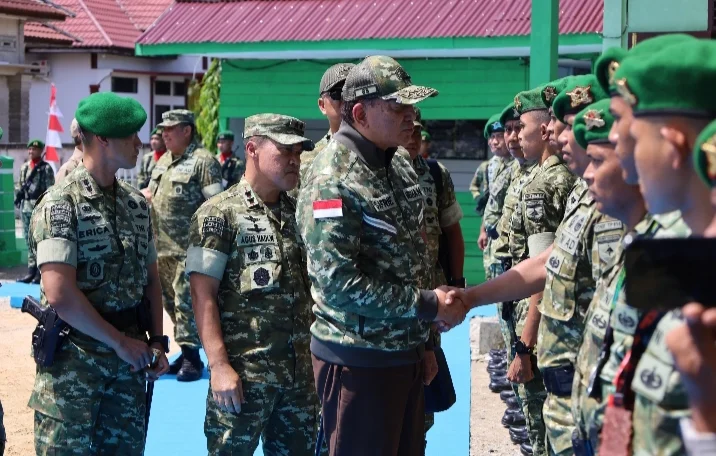 Kodam XIX Tuanku Tambusai Kawal Kunjungan Menhan RI ke Yonif TP 898/PC, Kesiapan Tempur Diperkuat dari Satuan