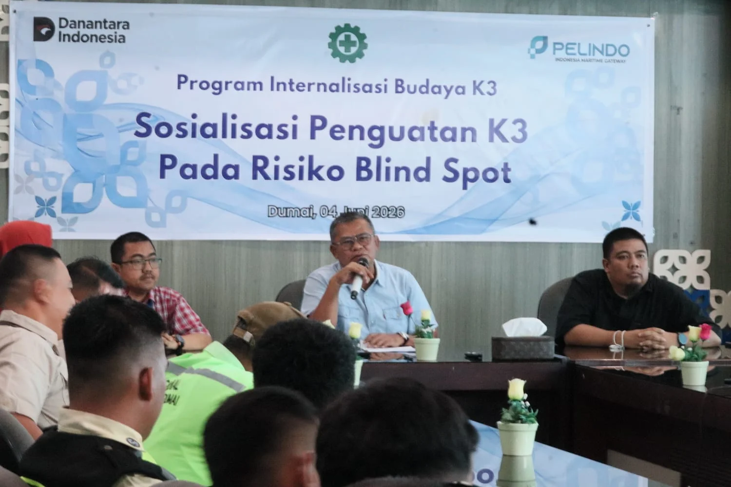 Sosialisasi K3 Pelindo Dumai Tekankan Pentingnya Jarak Aman Operasional